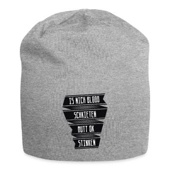 Schkieten Plattdeutsch Spruch Ostfriese Geschenk - Jersey-Beanie - Grau meliert - Vorne
