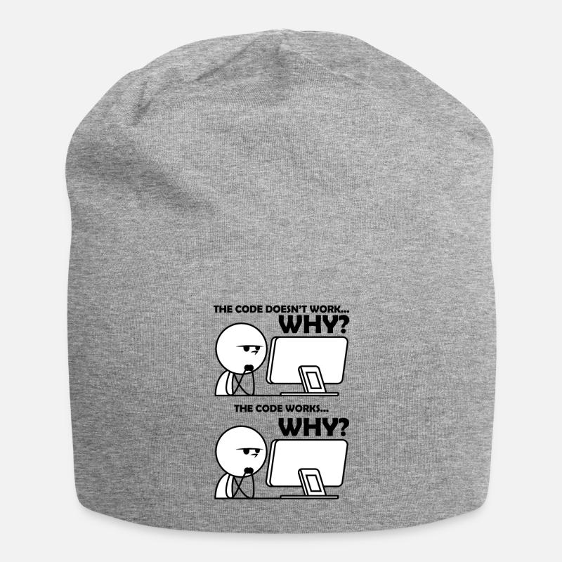 Programmierung Code Witzig - Jersey-Beanie - Grau meliert