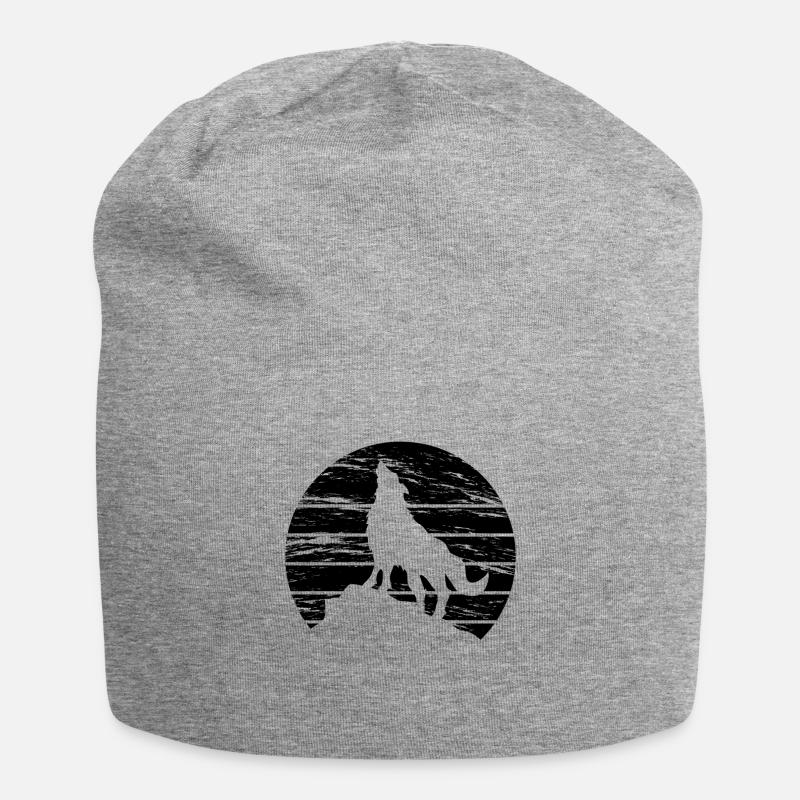 wolf - Jersey Beanie - heather grey