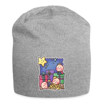 Saint trois rois matin terre cadeau de Noël - Bonnet en jersey - gris chiné - Devant