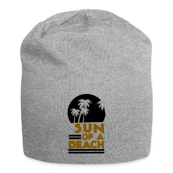 Soleil de plage Palmiers d'été - Bonnet en jersey - gris chiné - Devant