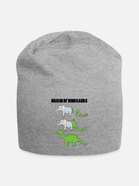 Elephant snake Dino - Jersey Beanie - heather grey