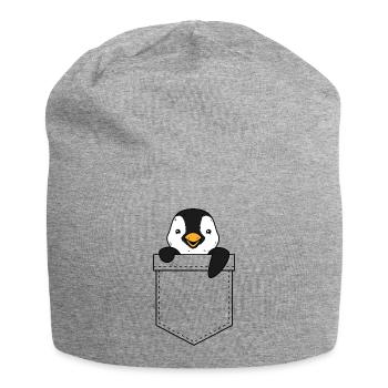 Penguin Pinguin Tasche - Jersey-Beanie - Grau meliert - Vorne