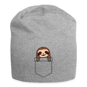 Sloth Faultier Tasche - Jersey-Beanie - Grau meliert - Vorne