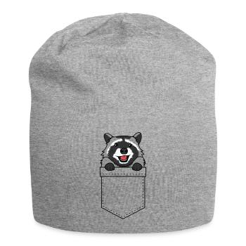 Raccoon Taschen Waschbär Poket Animal Pet - Jersey-Beanie - Grau meliert - Vorne