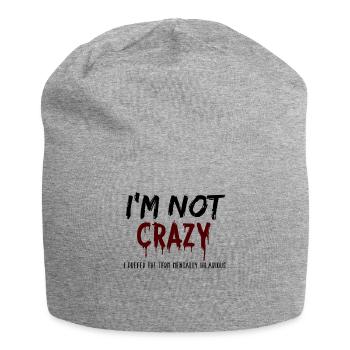 Ich bin nicht verrückt, ich bevorzuge den Begriff geistig komisch - Jersey-Beanie - Grau meliert - Vorne