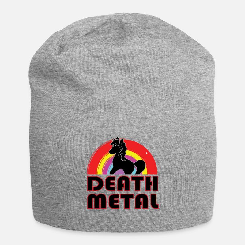 Death Metal Einhorn - Jersey-Beanie - Grau meliert