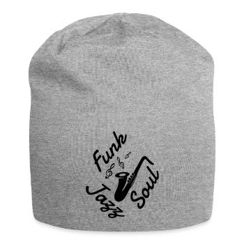 Jazz - Music - Blues - Funk - Jazzman - Groove - Jersey Beanie - heather grey - Front