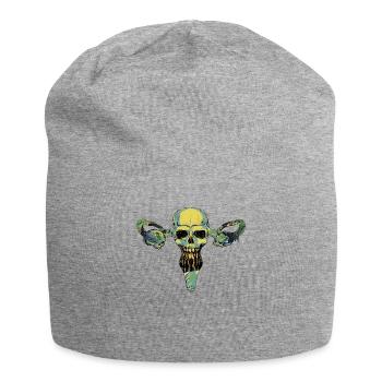 Utérus et crânes - Bonnet en jersey - gris chiné - Devant
