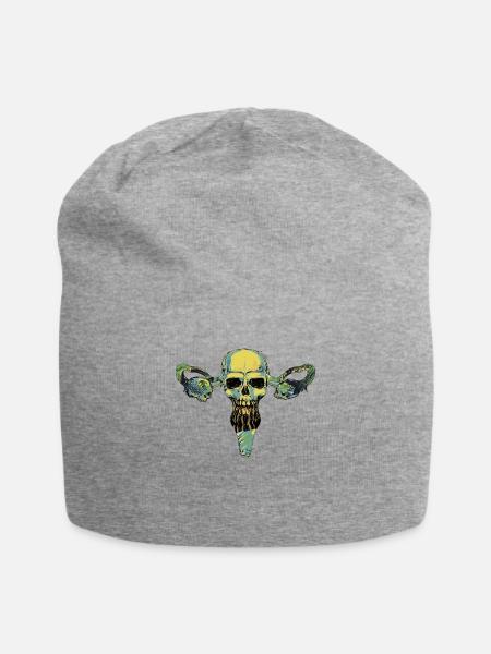 Utérus et crânes - Bonnet en jersey - gris chiné