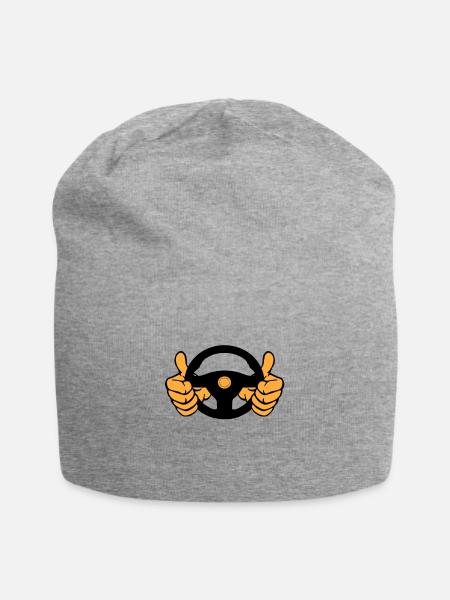 Bus Busfahrer Taxifahrer Lenkrad - Jersey-Beanie - Grau meliert