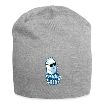 Milk is Bad Milk Gone Bad Funny Shirt - Jersey Beanie - heather grey - Front