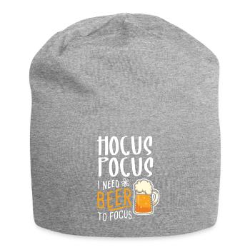 Hocus Pocus I Need Beer To Focus Hexe Hexen - Jersey-Beanie - Grau meliert - Vorne