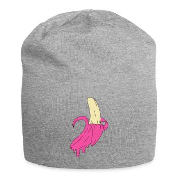 Rosa tropfende Banane - Jersey-Beanie - Grau meliert - Vorne