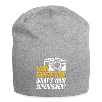 Awesome Photography Design Quote I Can Freeze Time - Jersey-Beanie - Grau meliert - Vorne