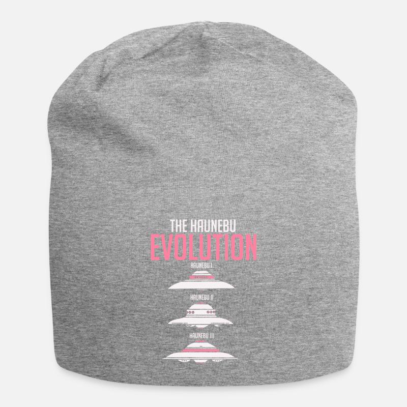 Haunebu Evolution Projekt Vril Geschenk UFO - Jersey-Beanie - Grau meliert