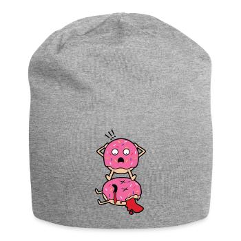 Toter Donut - Jersey-Beanie - Grau meliert - Vorne
