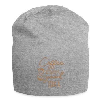 Kaffee - Jersey-Beanie - Grau meliert - Vorne