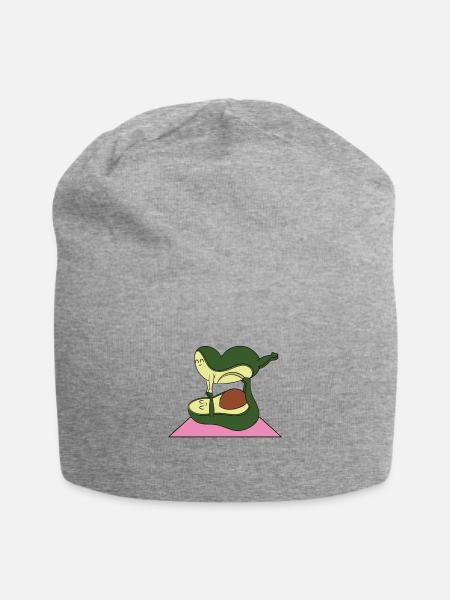 Avocado Yoga Fitness Gymnastics Acrobatics Workout - Jersey Beanie - heather grey