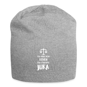 Ich Habe Kein Leben Ich Studiere Jura - Jersey-Beanie - Grau meliert - Vorne