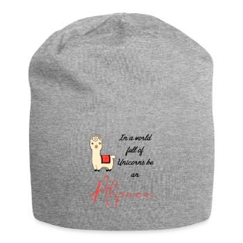 Alpaka Alpaka Alpaka Alpaka Lama Comic - Bonnet en jersey - gris chiné - Devant