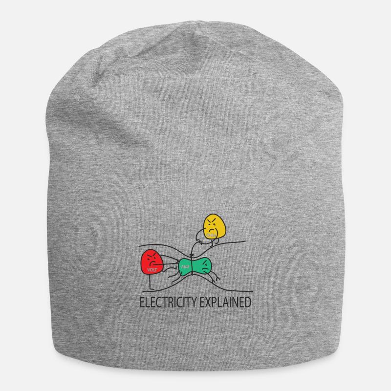 L’électricité Explique Drôle - Bonnet en jersey - gris chiné