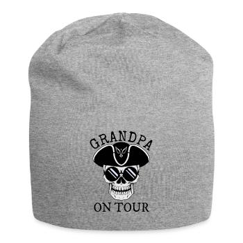 Grandpa grandfather pensioner on tour traveling - Jersey Beanie - heather grey - Front