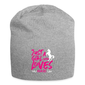 Pferdeliebe - Jersey-Beanie - Grau meliert - Vorne