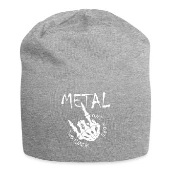 Pommes fourche Devil Horns rocker heavy metal main - Bonnet en jersey - gris chiné - Devant