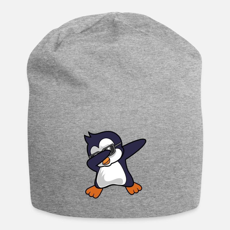 Penguin Dab - Jersey Beanie - heather grey