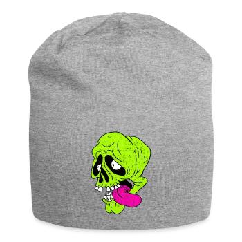 Crâne drôle - crâne - Bonnet en jersey - gris chiné - Devant