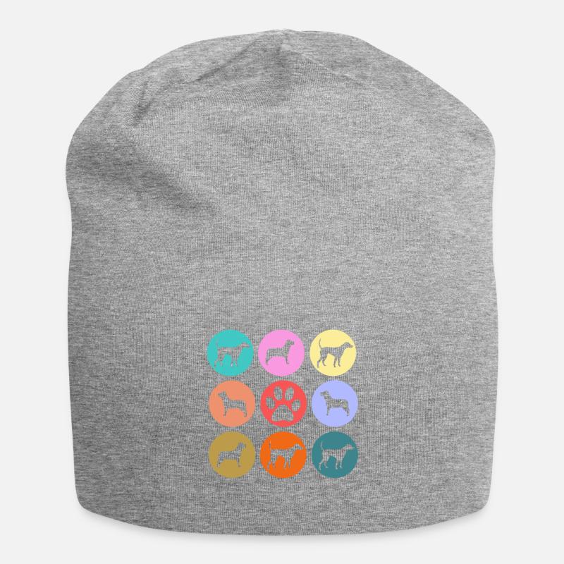 Hunde - Jersey-Beanie - Grau meliert