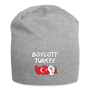 Boycott Turkey Türkei Syrien Krieg - Jersey-Beanie - Grau meliert - Vorne