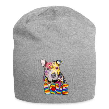 Pitbull - Peace Love et Pitbulls - Bonnet en jersey - gris chiné - Devant
