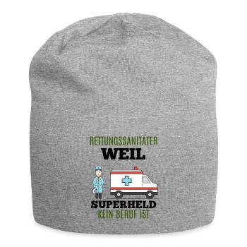 Sanitäter Shirt • Superheld • Sanitäter Geschenk - Jersey-Beanie - Grau meliert - Vorne