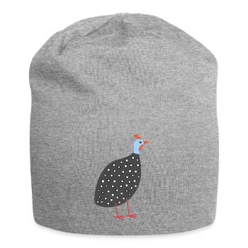 Perlhuhn 2 - Jersey-Beanie - Grau meliert - Vorne
