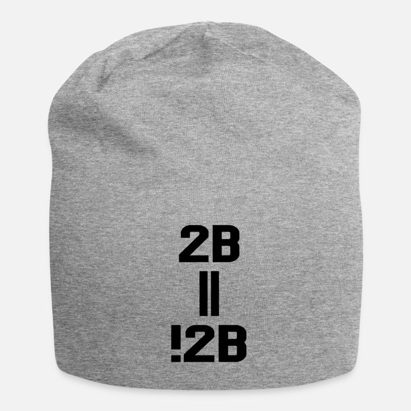 2B || !2B - Jersey-Beanie - Grau meliert