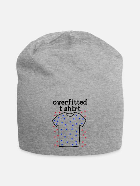 Machine Learning Overfitted T-Shirt - Jersey-Beanie - Grau meliert