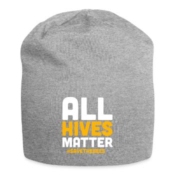 Drôle d'apiculture Design Citation All Hives Matters - Bonnet en jersey - gris chiné - Devant