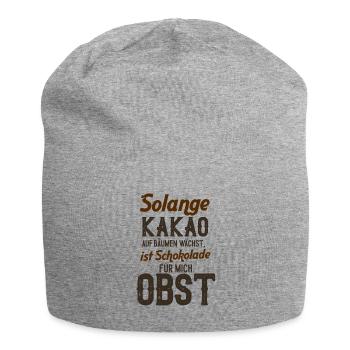 Solange Kakao auf Bäumen wächst ist Schoko Obst - Jersey-Beanie - Grau meliert - Vorne