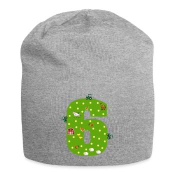 6th birthday Young girl 6 years Farmer farmer - Jersey Beanie - heather grey - Front