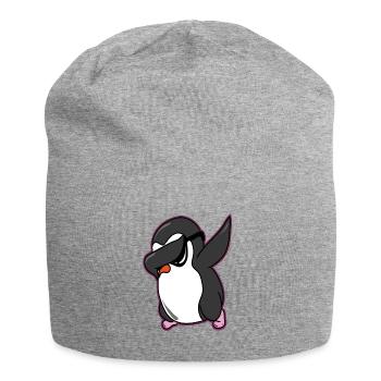 Penguin Dab Dabbing Penguin - Jersey Beanie - heather grey - Front