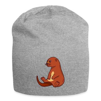 loutre - Bonnet en jersey - gris chiné - Devant