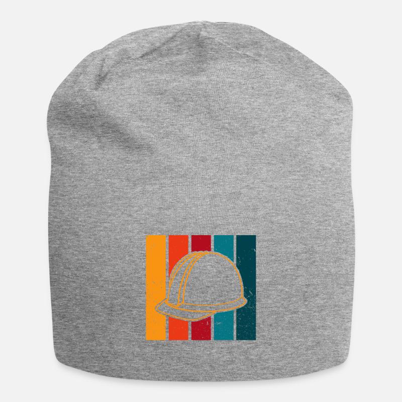 Construction worker helmet - Jersey Beanie - heather grey