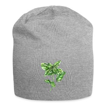 basil - Jersey Beanie - heather grey - Front