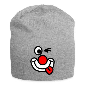 Clown - Jersey-Beanie - Grau meliert - Vorne