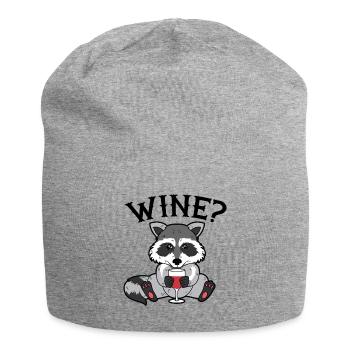 Raccoon Wine Wine Raccoon - Bonnet en jersey - gris chiné - Devant