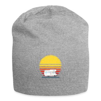 Wohnmobil Sonnenuntergang Urlaub - Jersey-Beanie - Grau meliert - Vorne