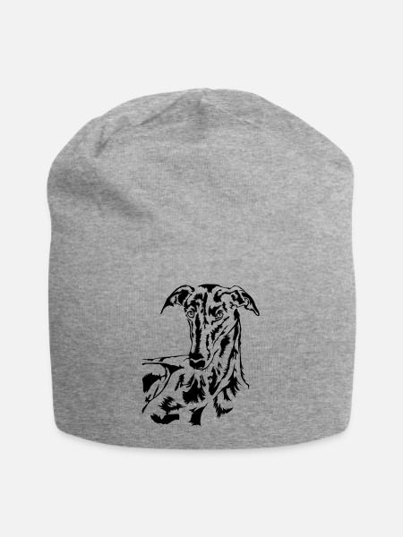 Tête de Galgo - Bonnet en jersey - gris chiné