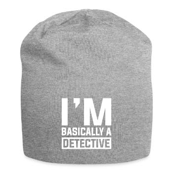 Citation de conception de crime de détective impressionnant fondamentalement Det - Bonnet en jersey - gris chiné - Devant